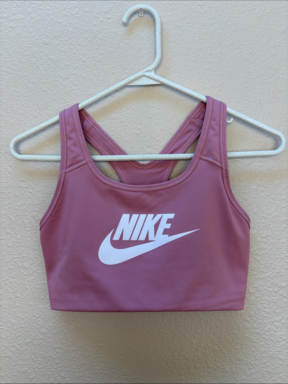 Nike Dusty Rose Logo Sports Crop Tank